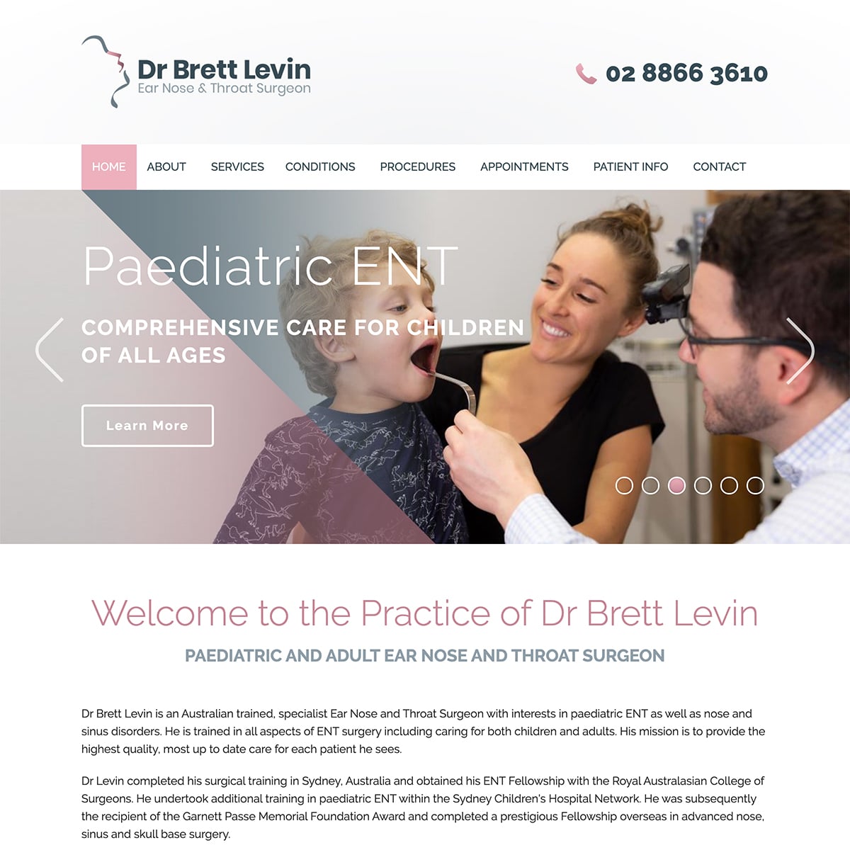 Dr Brett Levin - Homepage Slide 2