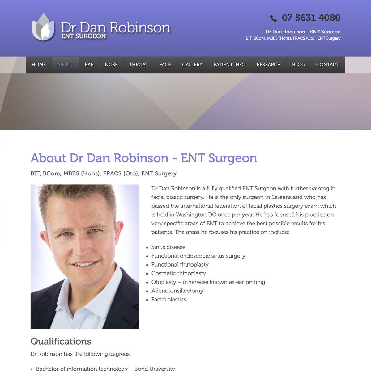 Dr Dan Robinson - About