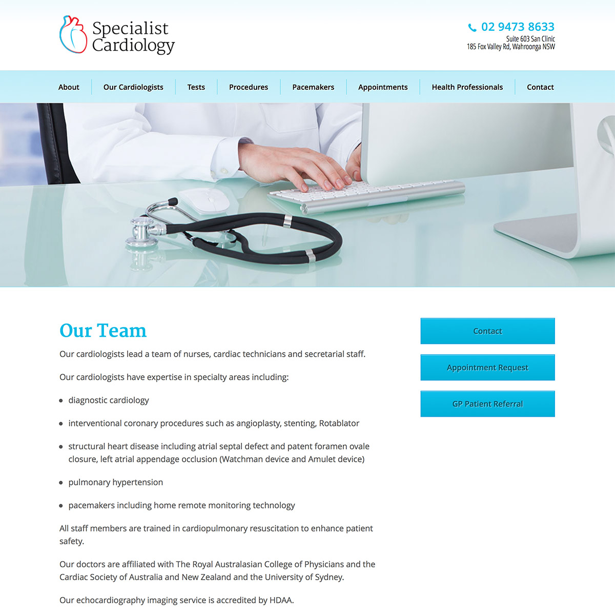 Specialist Cardiology Our Team