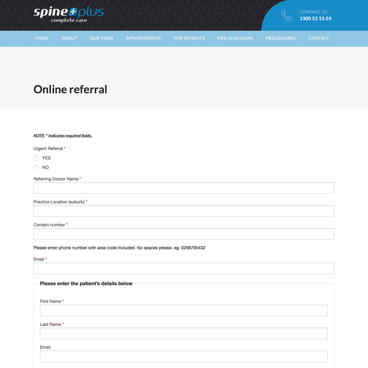SpinePlus - Online Referral