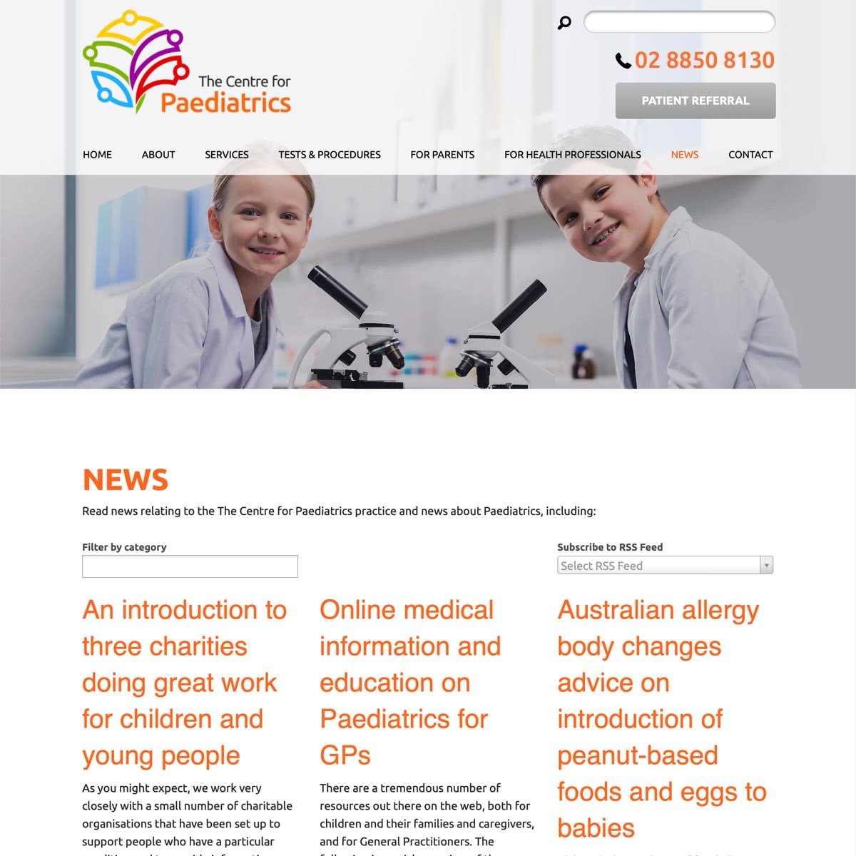 The Centre for Paediatrics - News
