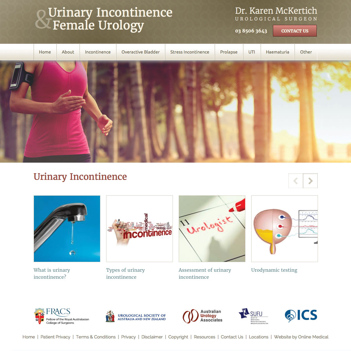 Urinary Incontinence and Female Urology - Index Tiles